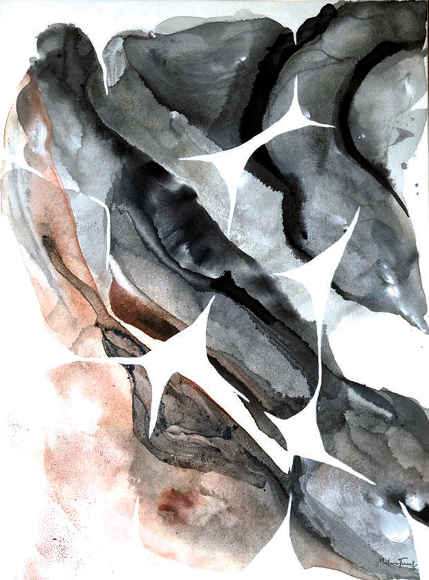 Œuvre originale abstraite inspiration minérale