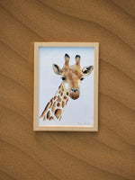 poster animal girafe aquarelle chambre enfant et bébé savane