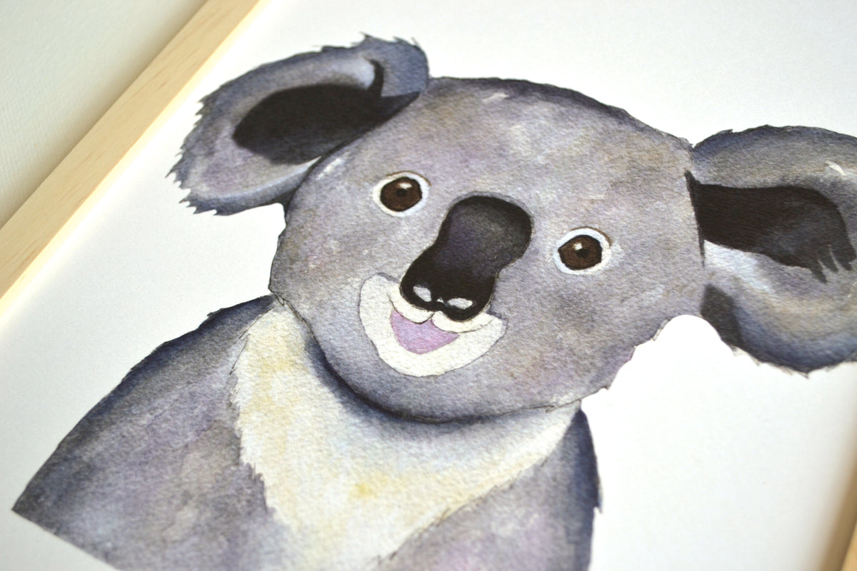 Poster animaux koala aquarelle décoration chambre bébé