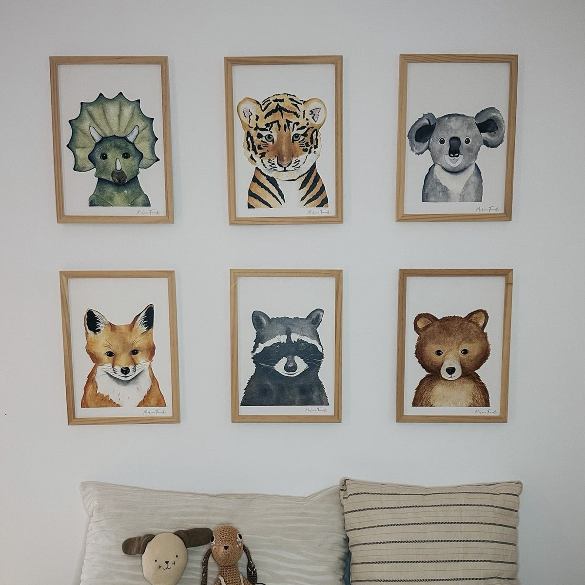 Poster bébé tigre illustration animaux chambre enfant