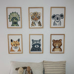 Poster bébé tigre illustration animaux chambre enfant