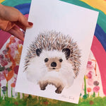 poster  aquarelle hérisson animaux forêt aquarelle pour décoration chambre enfant