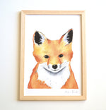 poster renardeau illustration forêt chambre enfant