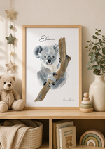 Poster safari koala à personnaliser avec prénom