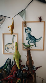 affiche T-Rex aquarelle chambre bébé