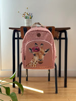 Sac à dos enfant cadeau naissance univers savane aquarelle