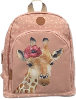 Sac à dos girafe aquarelle rose pour enfant idéal pour la crèche et la maternelle
