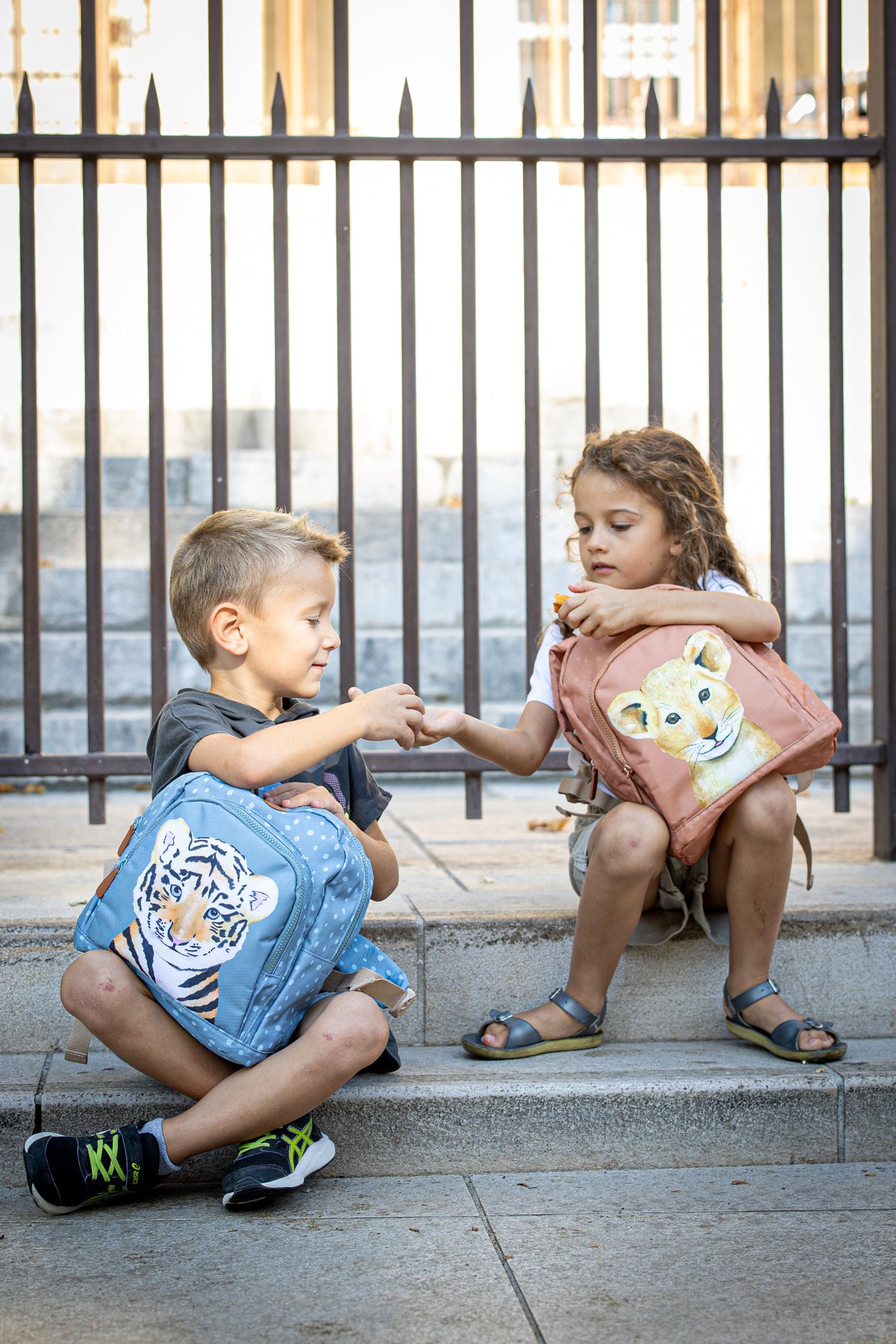 Sac enfant tigre aquarelle création Les Aquarelles de Marlène