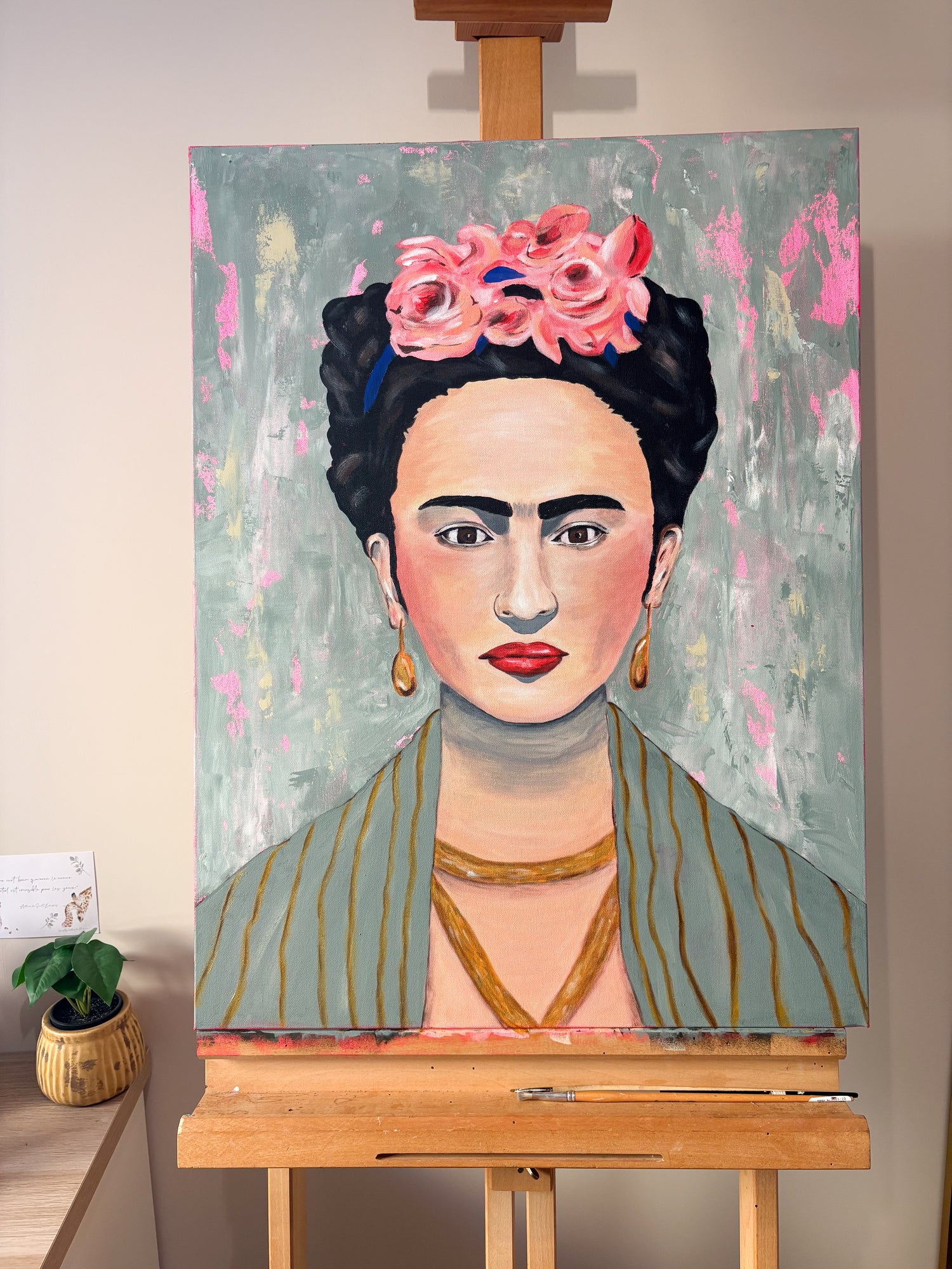 Tableau Frida Kahlo peinture originale acrylique