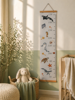 Toise animaux marin pour chambre bébé sur le them de l'océan